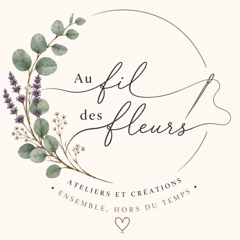 Logo Au fil des fleurs — Marion Courtejoie