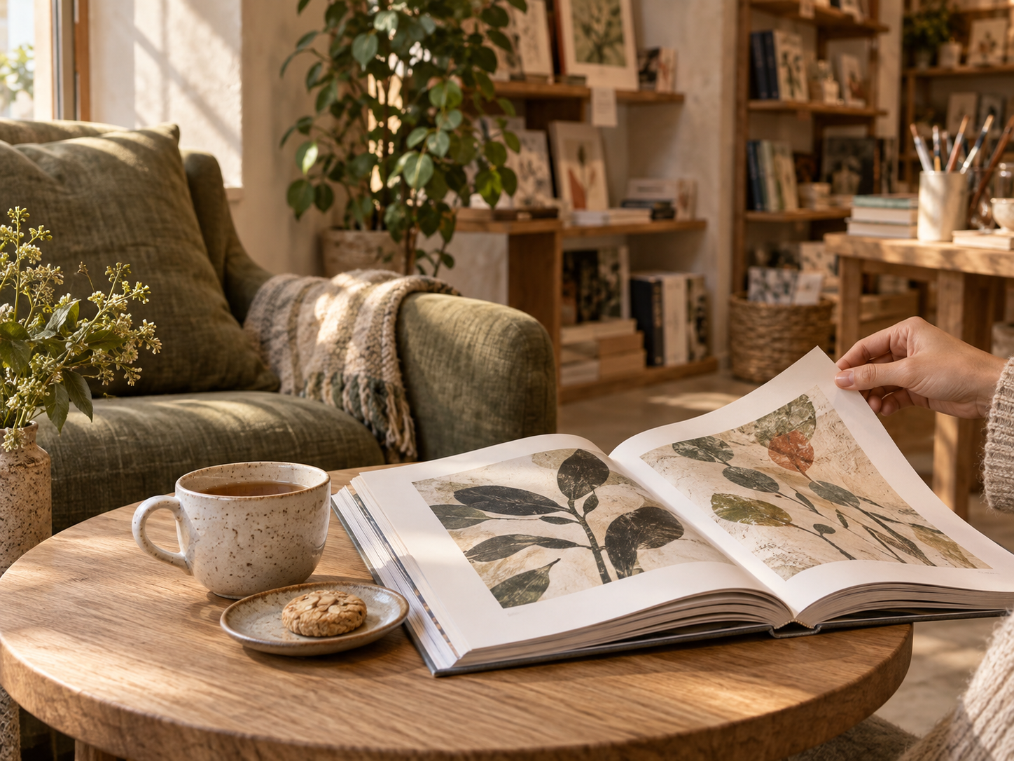 Photo d’ambiance illustrative — Le café & la bibliothèque